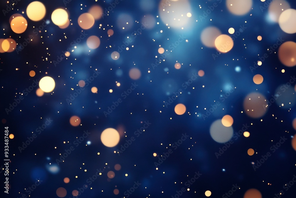 Christmas firework light shine particles bokeh on navy blue background. Christmas and New Year background with sparklers and bokeh lights. with generative ai Christmas firework light shine particles bokeh on navy blue background. Christmas and New Year background with sparklers and bokeh lights. with generative ai