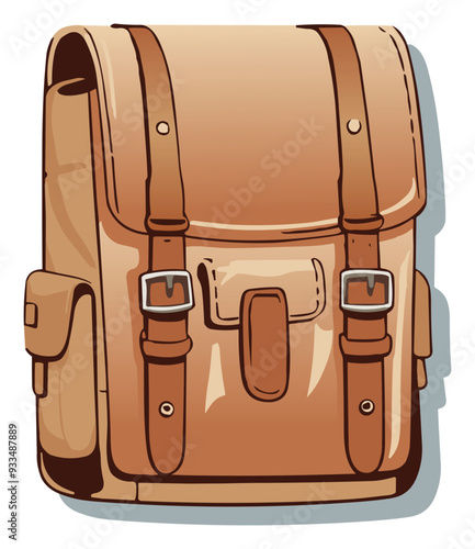 Illustration of fancy expensive backpack