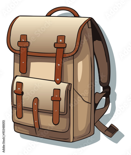 Illustration of fancy expensive backpack