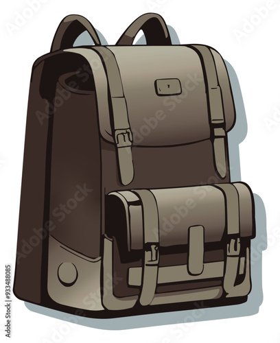 Illustration of fancy expensive backpack