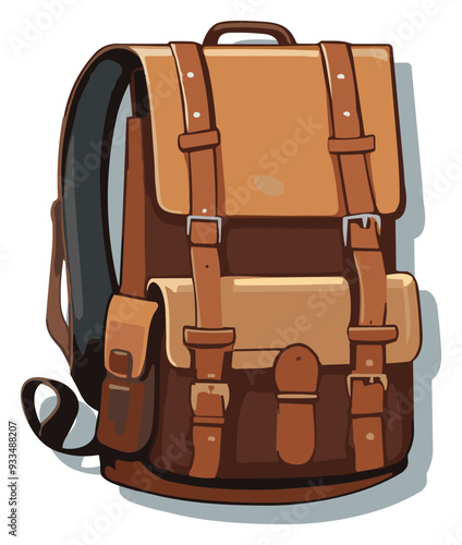 Illustration of fancy expensive backpack