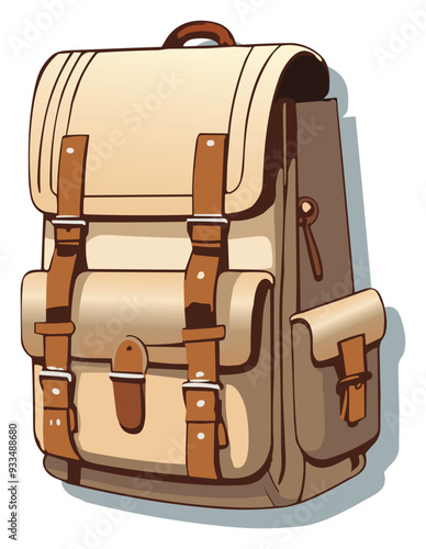 Illustration of fancy expensive backpack