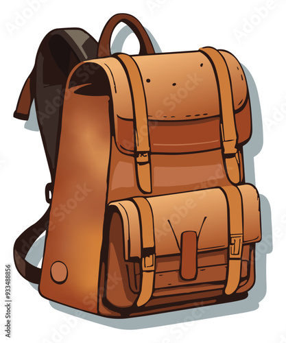 Illustration of fancy expensive backpack