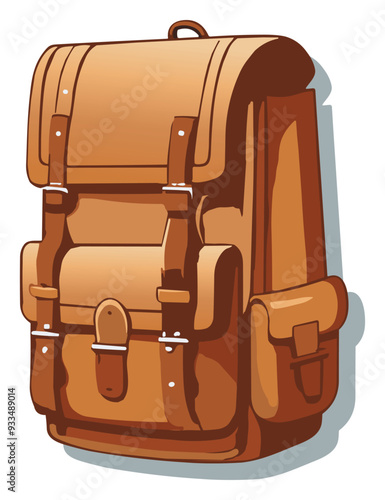 Illustration of fancy expensive backpack