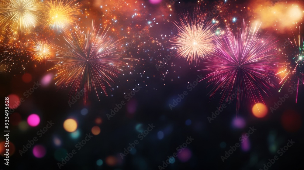 Fototapeta premium Colorful Fireworks Display