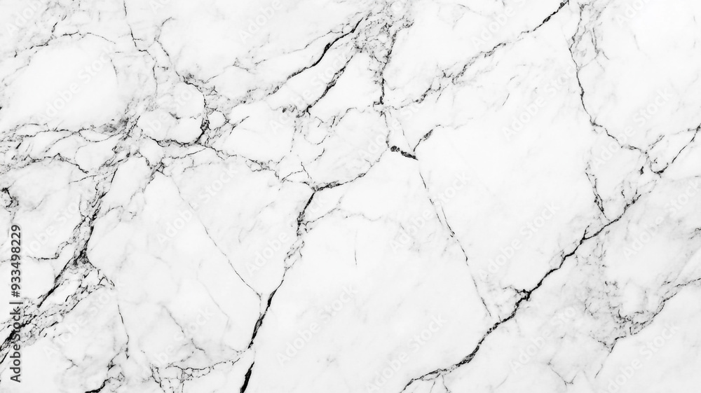 White marble surface with black veining and natural texture, showing intricate patterns and cracks in soft lighting White marble surface with black veining and natural texture, showing intricate patterns and cracks in soft lighting