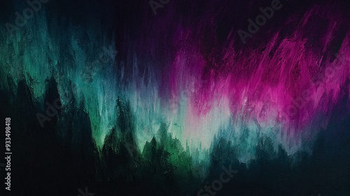 A mesmerizing aurora borealis gradient with deep greens and purples transitioning into soft pinks and blues