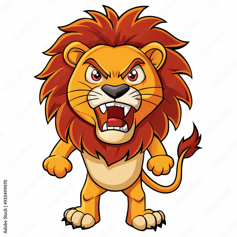 Obraz premium karate lion art vector illustration