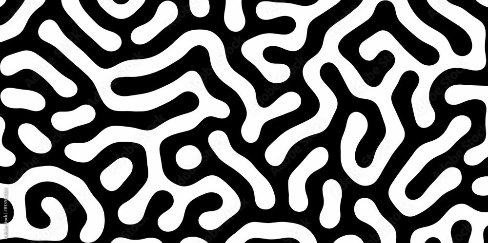 Abstract Turing organic wallpaper with background. Turing reaction diffusion monochrome seamless pattern with chaotic motion. Natural seamless line pattern. Linear design with biological shapes. Abstract Turing organic wallpaper with background. Turing reaction diffusion monochrome seamless pattern with chaotic motion. Natural seamless line pattern. Linear design with biological shapes.