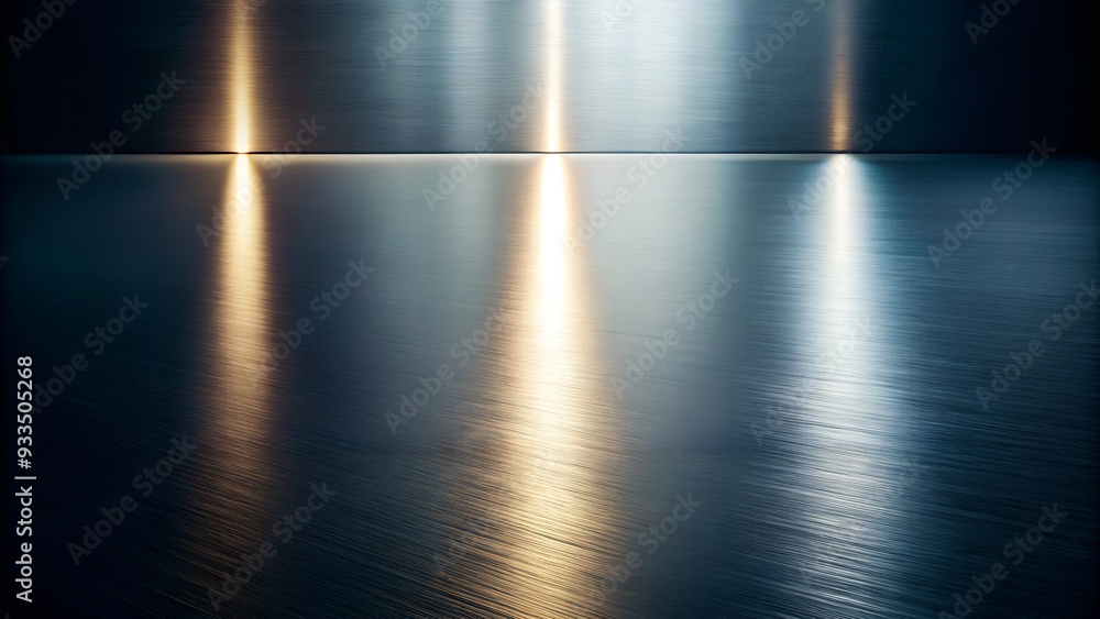 Abstract Light Reflections on Smooth Metallic Surface with Gradient Colors Abstract Light Reflections on Smooth Metallic Surface with Gradient Colors
