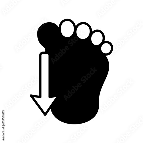 green arrow footprint