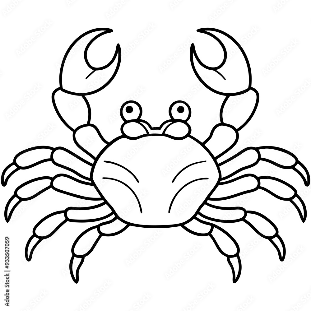 Crabs line art vector illustration Crabs line art vector illustration