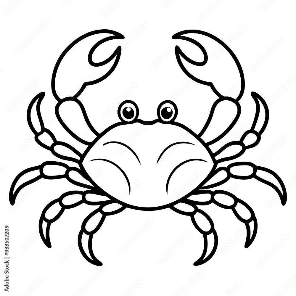 Crabs line art vector illustration Crabs line art vector illustration