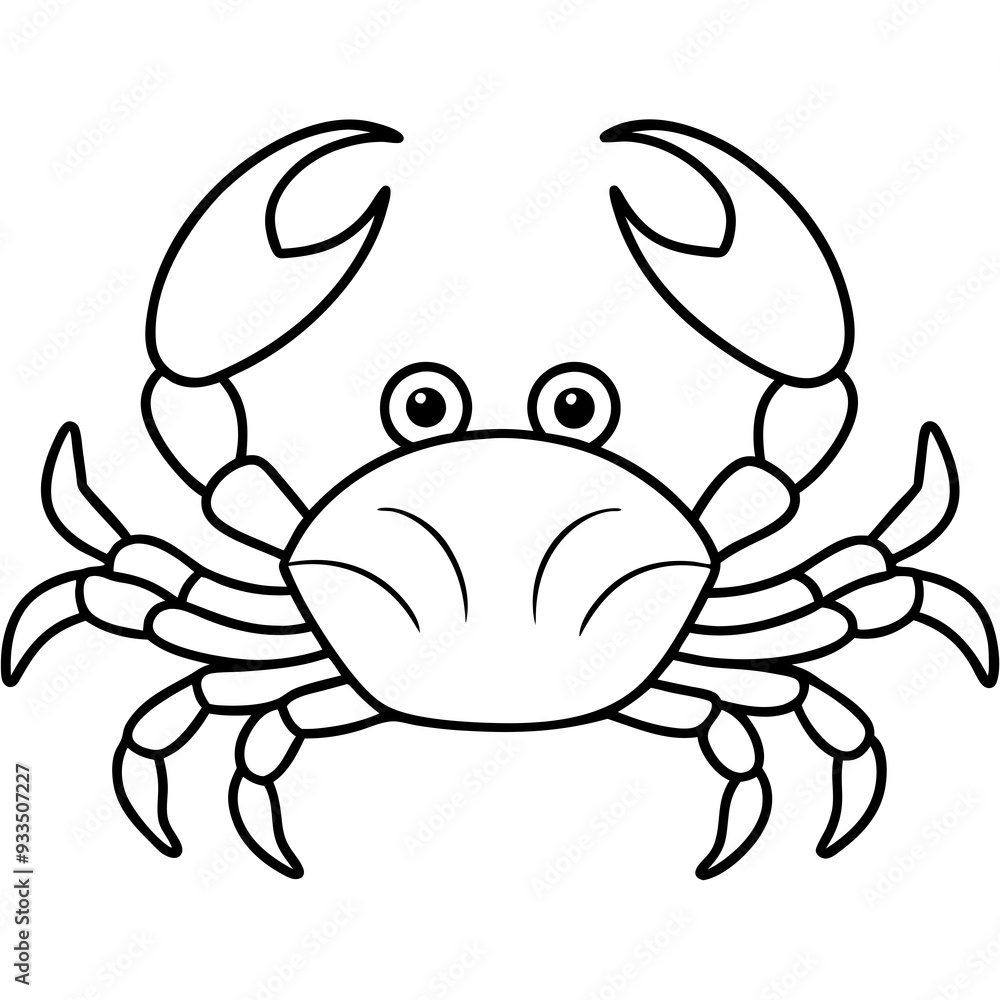 Crabs line art vector illustration Crabs line art vector illustration