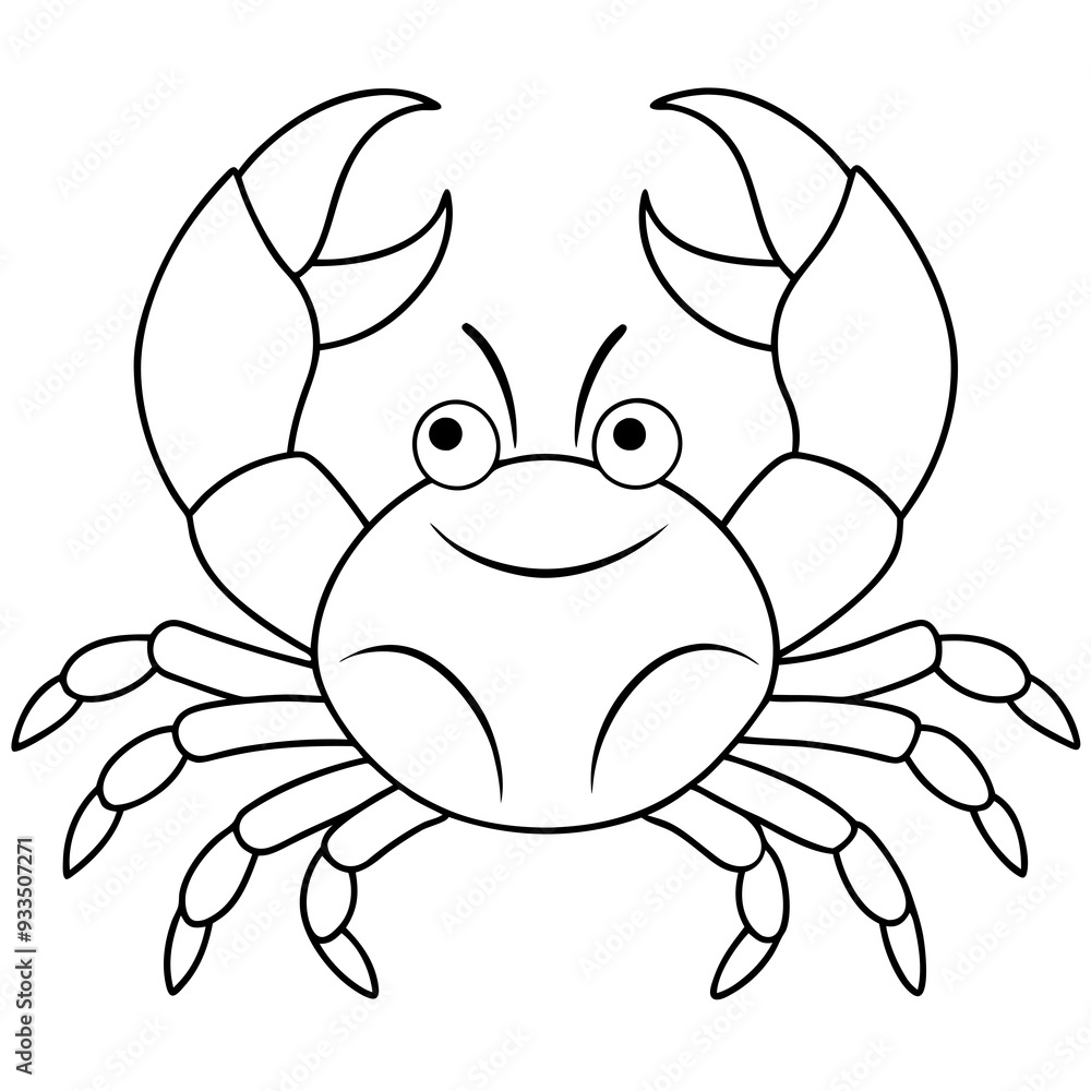 Crabs line art vector illustration Crabs line art vector illustration