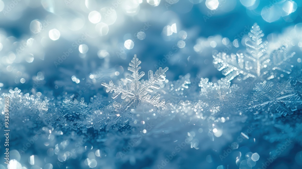 A close-up of intricate snowflakes resting on snow, showcasing their delicate and detailed structure against a cold, wintry backdrop. A close-up of intricate snowflakes resting on snow, showcasing their delicate and detailed structure against a cold, wintry backdrop.