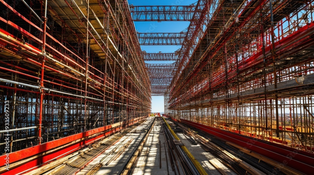 Construction Scaffolding for a New Building Construction Scaffolding for a New Building