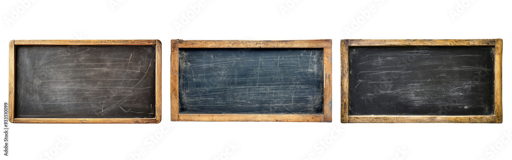 Set of Blank Blackboard for Chalk Writing on Isolated Transparent Background Set of Blank Blackboard for Chalk Writing on Isolated Transparent Background