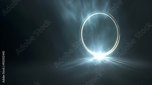 Wallpaper Mural Glowing Ethereal Orb of Light Radiating Serene Calm in Dark Void Torontodigital.ca