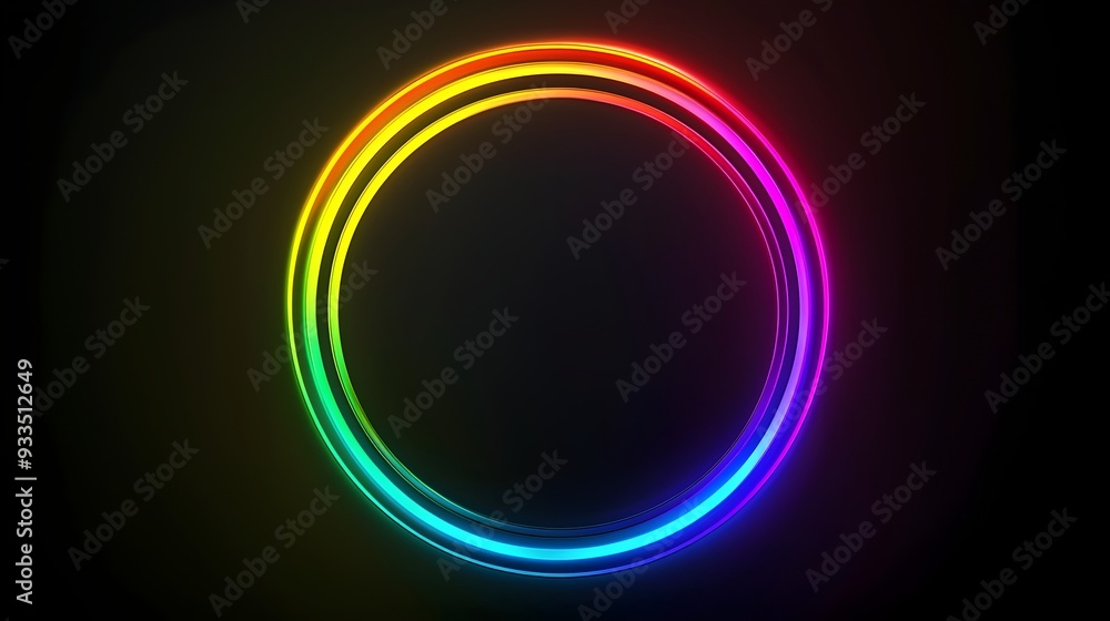 Captivating Glowing Rainbow Circle Abstract Digital Artwork Captivating Glowing Rainbow Circle Abstract Digital Artwork