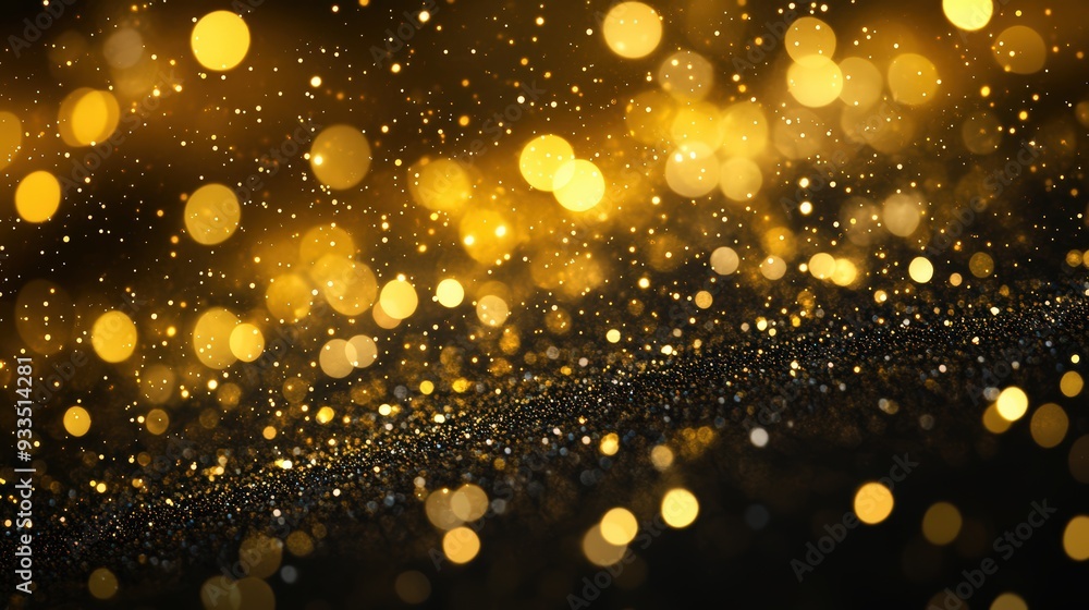 Abstract yellow wave background with glowing particles and lines. Futuristic waves Abstract yellow wave background with glowing particles and lines. Futuristic waves