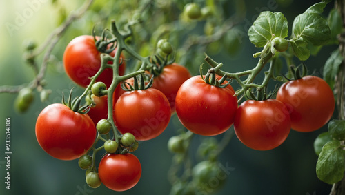 Tomatoes on branch