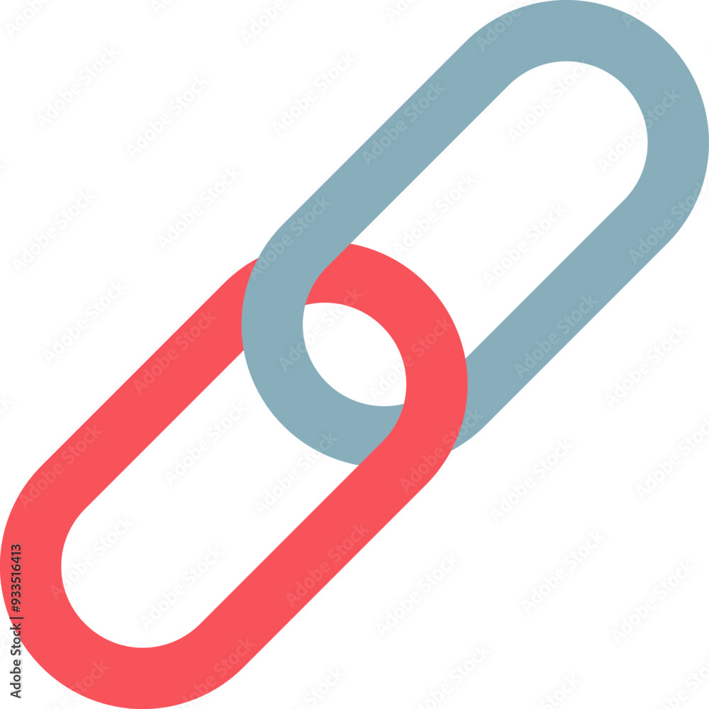 Two interlocked chain links in orange and dark blue, symbolizing connection, strength, and unity. Two interlocked chain links in orange and dark blue, symbolizing connection, strength, and unity.