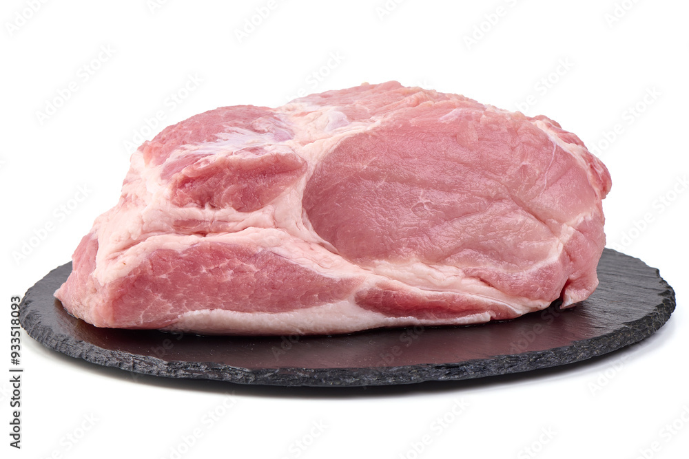 Chilled pork ham, isolated on white background. High resolution image. Chilled pork ham, isolated on white background. High resolution image.
