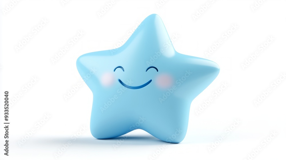 Smiling Blue Star Cartoon Smiling Blue Star Cartoon