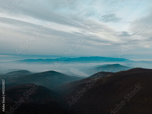 clouds over the mountains