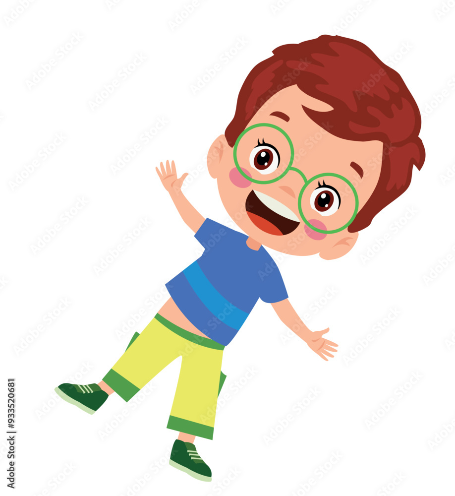 vector illustration of students in different postures vector illustration of students in different postures