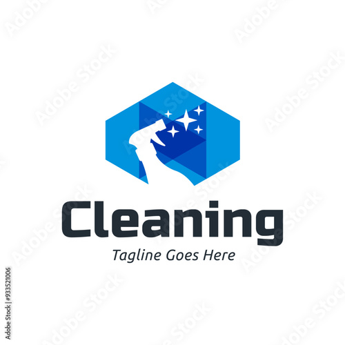 Set of Home Cleaning Services Logo Design Vector. Clean spray logo design.