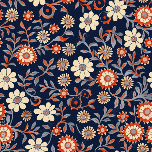 Wallpaper Mural Textile repeat pattern of Fabric pattern, seamless Torontodigital.ca