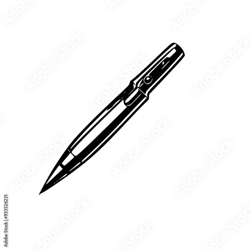 silver ballpoint pen