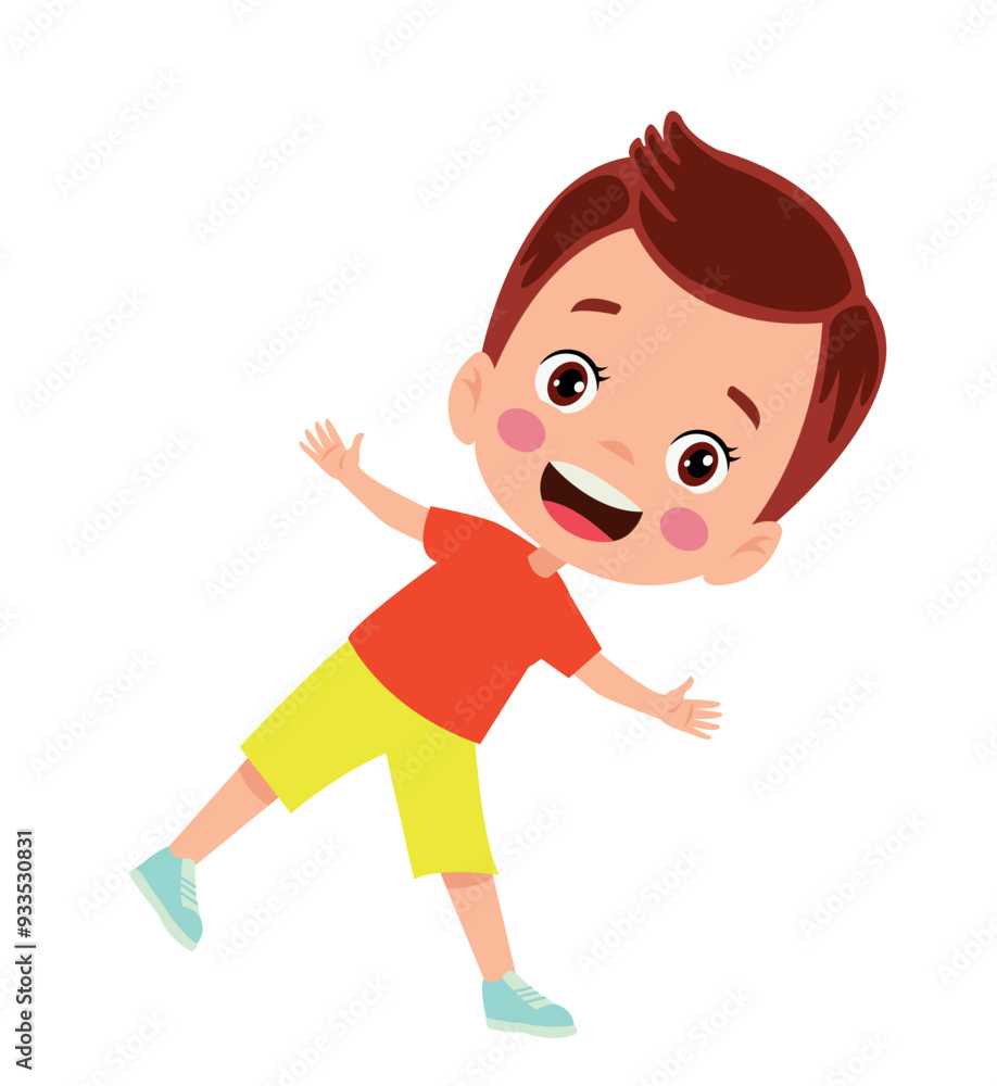 vector illustration of students in different postures vector illustration of students in different postures