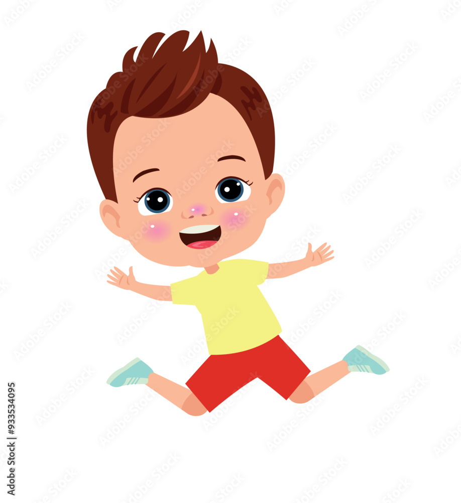 vector illustration of students in different postures vector illustration of students in different postures