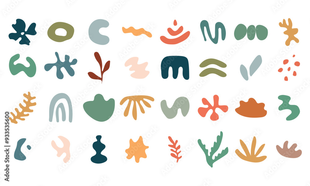 Abstract organic shapes kit, vector irregular hand drawn blob set, organic shapes, liquid form, nature liquid random forms. Abstract organic shapes kit, vector irregular hand drawn blob set, organic shapes, liquid form, nature liquid random forms.