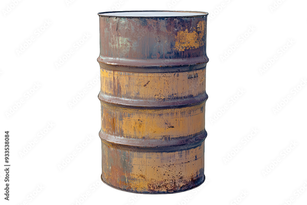 A rusty metal barrel with an aged surface displaying vibrant textures, perfect for industrial and vintage-themed projects. A rusty metal barrel with an aged surface displaying vibrant textures, perfect for industrial and vintage-themed projects.