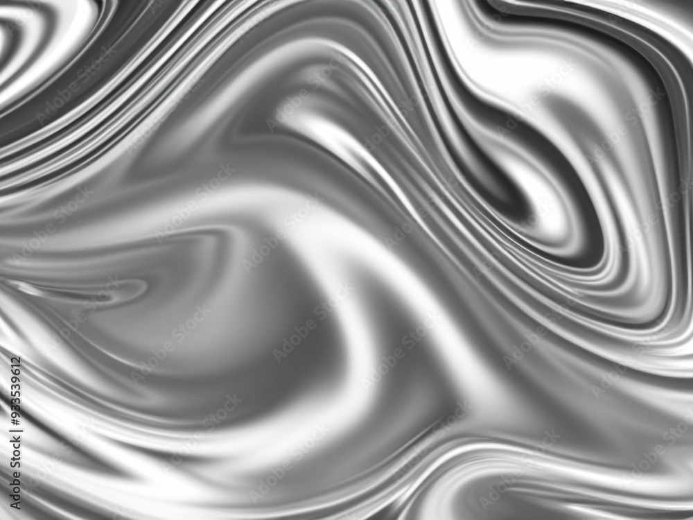 Obraz premium Abstract silver grey liquid metallic glow effect background texture 