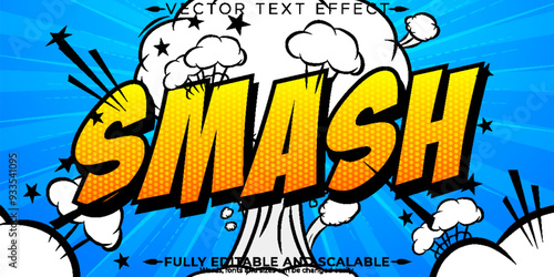 Comic editable text effect, editable cartoon and animated text style