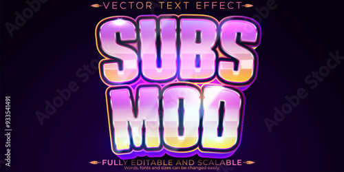 Streamer editable text effect, editable game and online text style