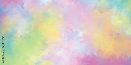 Abstract Art Paint Gradient Design. The painting depicts a sky filled with billowing clouds in various shades of white and gray, abstract modern watercolor hand painted background.