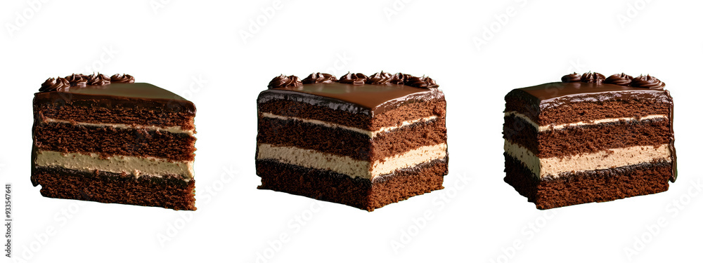 Russian Cake, each with rich layers of chocolate sponge, creamy filling, and a glossy chocolate coating with intricate decorative details Russian Cake, each with rich layers of chocolate sponge, creamy filling, and a glossy chocolate coating with intricate decorative details