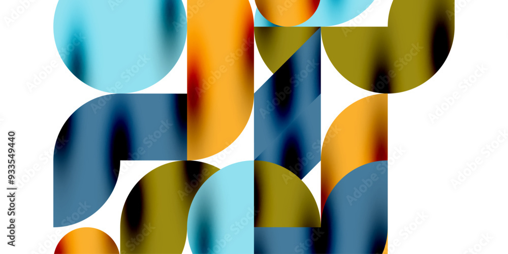 Tech minimal circular shapes geometric art. Vector modern circles Tech minimal circular shapes geometric art. Vector modern circles