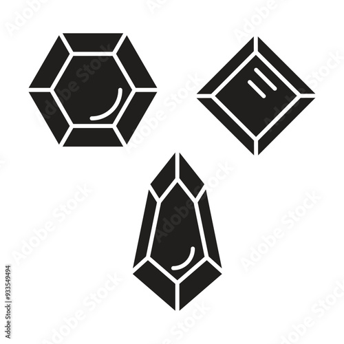 gem icon vector on white background