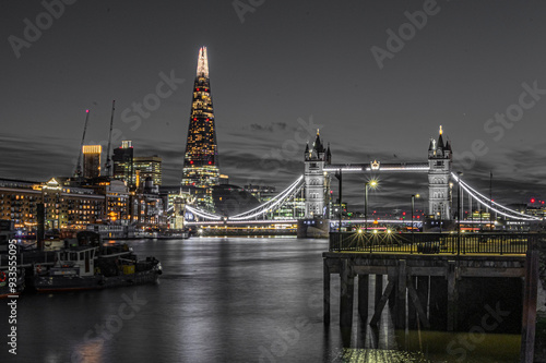 Photography tower bridge at night