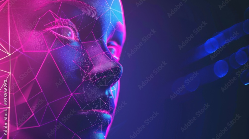 human communication with artificial intelligence. Generative AI technology. human communication with artificial intelligence. Generative AI technology.