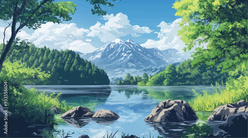 lake in the mountains