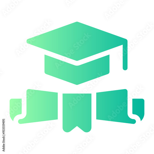 graduation gradient icon