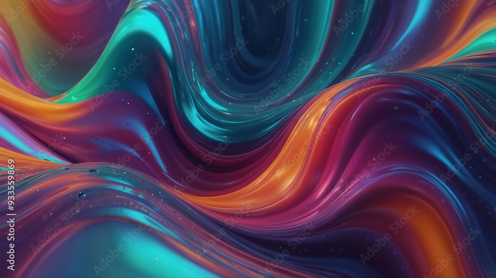 Liquid shapes abstract holographic 3D wavy background
Liquid shapes abstract holographic 3D wavy background